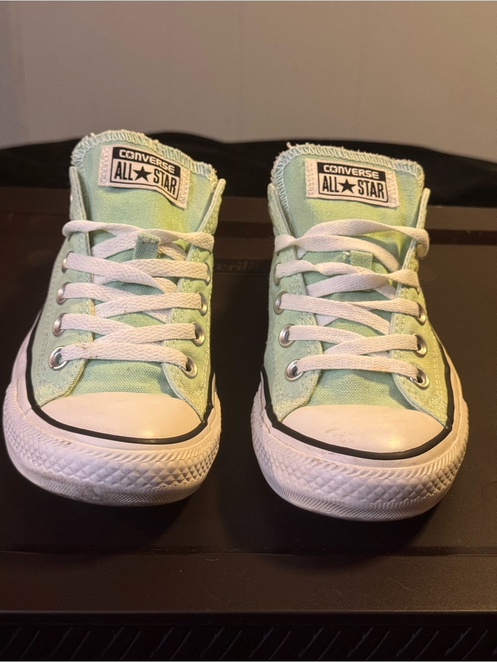 Converse Unisex Low-Top Sneakers in Mint Green and White